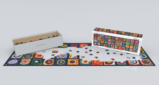 Studiu De Culori Al Pătratelor Panoramic De Kandinsky Puzzle 2D 1000 Piese