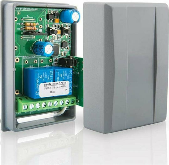 Profelmnet Πίνακας Ελέγχου Γκαραζόπορτας 12V, 24V Δικάναλος Δέκτης 12-24VAC/DC Ανοικτής Κυλιόμενης Κωδικοποίησης