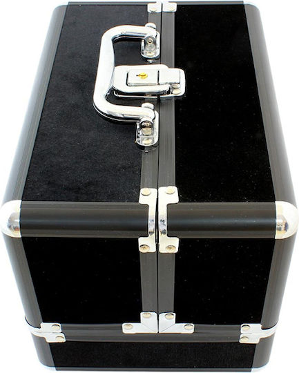 Metallic Cosmetic Case Black H17xW25xD17cm