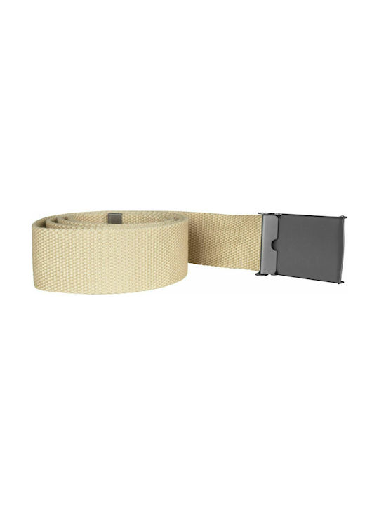 Urban Classics Men's Fabric Webbing Belt Wide Belt Beige / Black