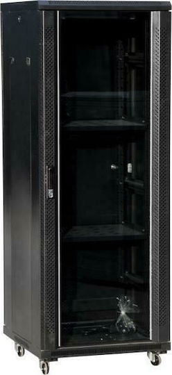 A-LAN Cu picioare Cabină Rack 42U Negru SS-42U-600-600-01-C