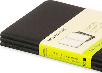 Moleskine Pocket Cahiers Set 3 Notebooks with Blank Pages Black QP313EN