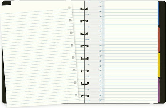 Filofax Notizbuch A5 Geregelt mit Gummiband Schwarz