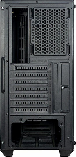 Inter-Tech IT-3303 Hornet Gaming Midi-Turm Computergehäuse mit Seitenfenster und RGB-Beleuchtung Schwarz
