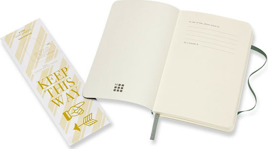 Moleskine Classic Collection Σημειωματάριο A6 96 Φύλλων Ριγέ με Σκληρό Εξώφυλλο και Λάστιχο Πράσινο