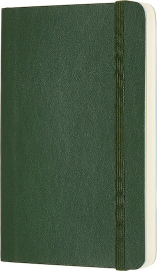 Moleskine Classic Collection Σημειωματάριο A6 96 Φύλλων Ριγέ με Σκληρό Εξώφυλλο και Λάστιχο Πράσινο