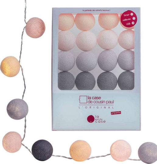 La Case de Cousin Paul Kids Wall Light Garland Led Plastic Lili