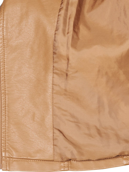Damen Biker Jacke Tabac Braun