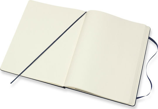 Moleskine Класическа Колекция Бележник Булет Журнал с Бели Страници с Твърда Корица и Ластик Син
