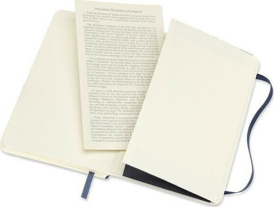 Moleskine Classic Collection Σημειωματάριο 200 Φύλλων Ριγέ με Σκληρό Εξώφυλλο και Λάστιχο Μπλε