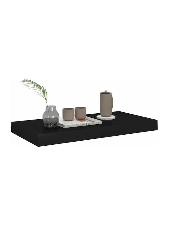 Shelves Wall S/2 Black 2pcs 50x23x3.8cm