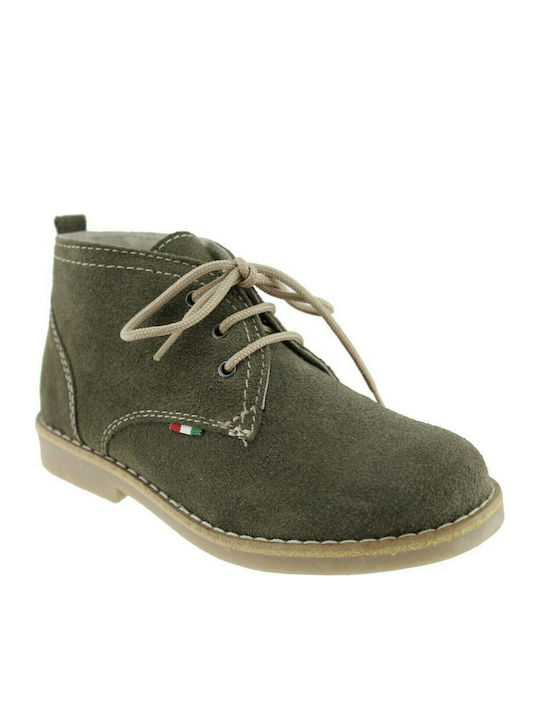 Scarpy Kinderstiefel Leder 302 Olive Wildleder