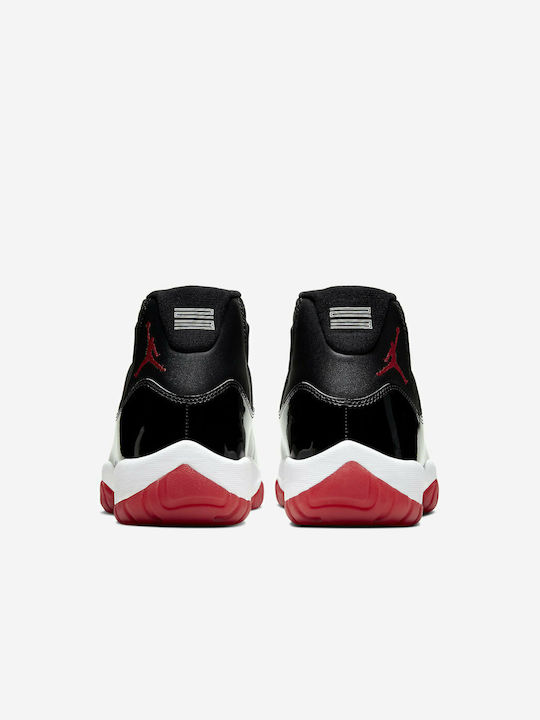 Air  11 Retro Мъжки Ботуши Black / White / Varsity Red