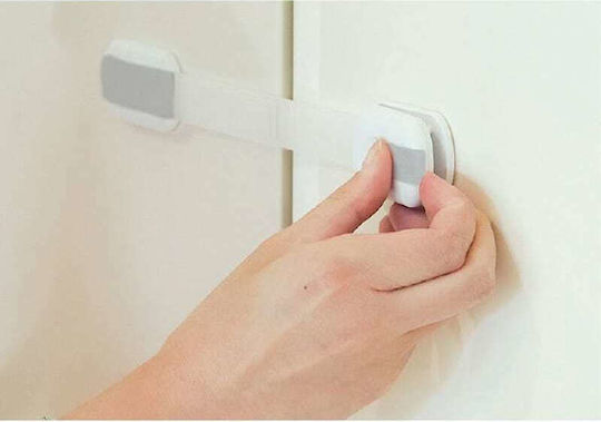 FreeOn Cabinet & Drawer Lock with Sticker made of Plastic in White Color 1pcs