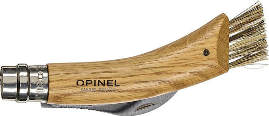 Opinel No.8 Σουγιάς Καφέ σε Δερμάτινη Θήκη