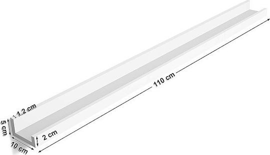 Raft Alb 110x10x5cm
