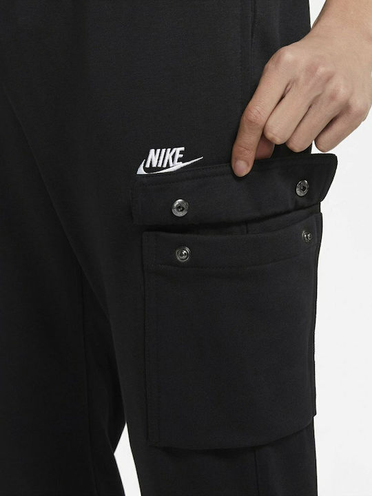 Sportswear Cargo-Hose Jogginghose mit Gummizug Schwarz