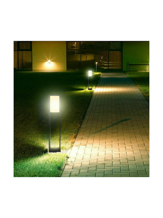 V-TAC Външна Стояща Лампа Малък Пост LED 10W с Топло Бяла Светлина IP65 Черна