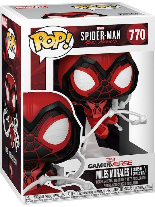 Funko Pop! Marvel: Miles Morales (Crimson Cowl Suit) Bobble-Head