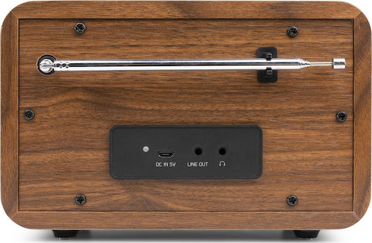 Audizio Milan DAB+ Tabletop Radio Rechargeable DAB+ with Bluetooth Brown