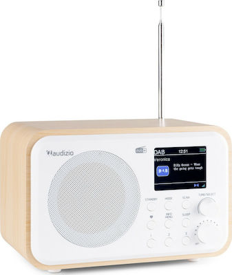 Audizio Milan DAB+ Portable Radio Rechargeable DAB+ with Bluetooth White