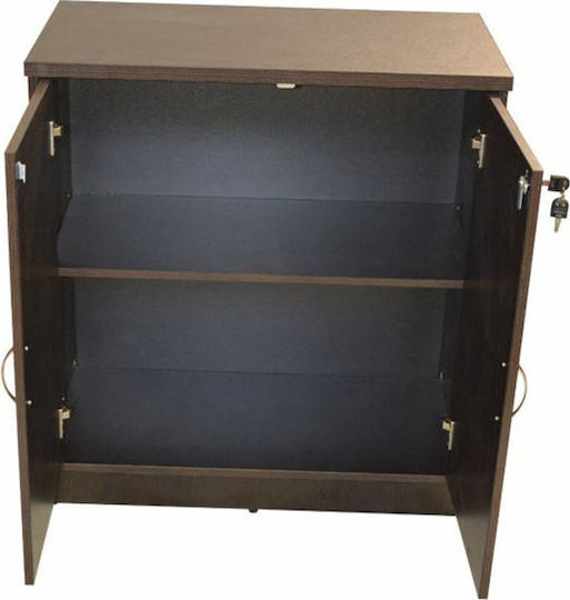 Ντουλάπι Γραφείου Ξύλινο με Κλειδαριά Wenge 80x41x80cm