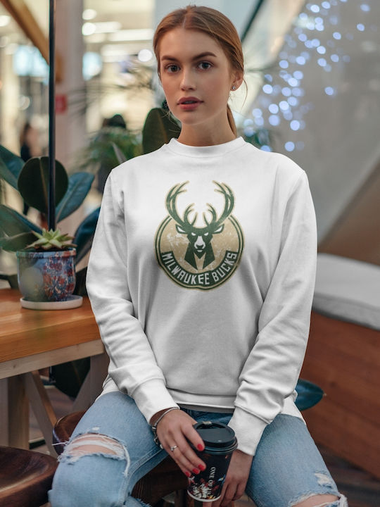 Milwaukee Bucks W Sweatshirt (Replica) - WHITE