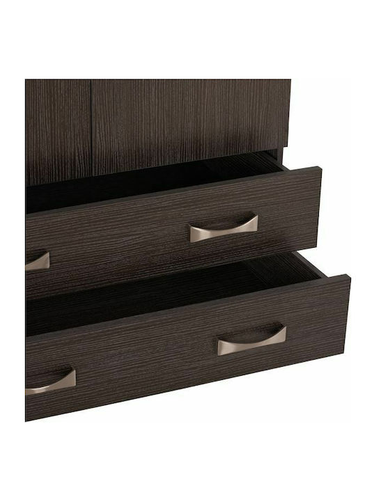 Τρίφυλλη Ντουλάπα Zebrano 150x55x180cm