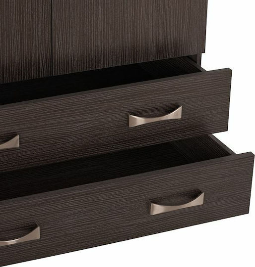 Dreifachtür Kleiderschrank Zebrano 150x55x180cm