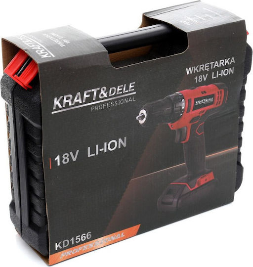 Kraft & Dele KD1566 Δραπανοκατσάβιδο Μπαταρίας 18V 1x1.3Ah