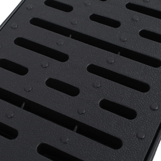vidaXL Plastic Canal Duș cu Dimensiune 100x12.5cm Negru 3buc