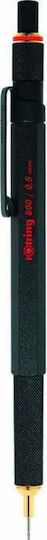 Rotring 800 Mechanical Pencil for Drawing Metallic 1pcs Black