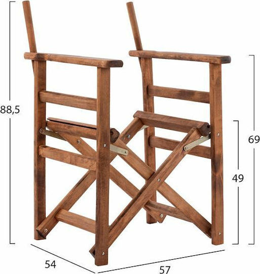 Freebox Gestell Für Regisseur Stuhl Hölzernes 57x54x88,5cm Braune