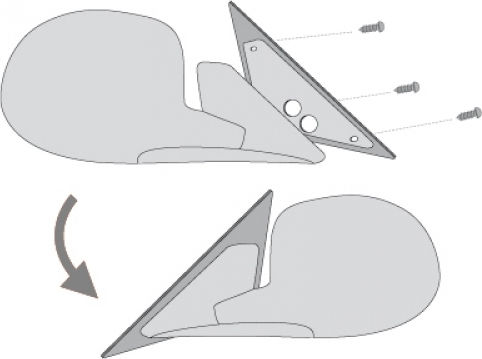 Dectane Bases Car Exterior Mirrors Citroen C2 2pcs