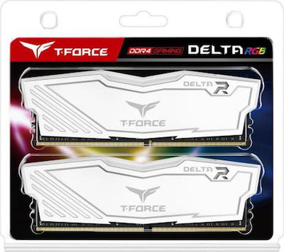 TeamGroup Delta RGB 32GB DDR4 RAM με 2 Modules (2x16GB) και Ταχύτητα 3600 για Desktop