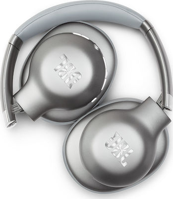 JBL Everest 710 Wireless/Wired Over Ear Headphones with 25 hours of Operation and Quick Charge Silver JBLV710BTSIL