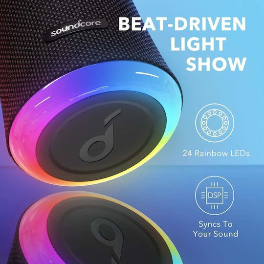 Soundcore by Anker Flare 2 Wasserdicht Bluetooth-Lautsprecher 20W mit Akkulaufzeit bis zu 12 Stunden Black