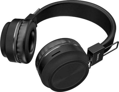 Hoco W25 Promise Ασύρματα/Ενσύρματα On Ear Ακουστικά με 12 ώρες Λειτουργίας Μαύρα