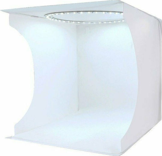 Puluz Folding Portable Ring Light Studio Box Photo Box Lighted with Multiple Backrounds 30x30x30cm