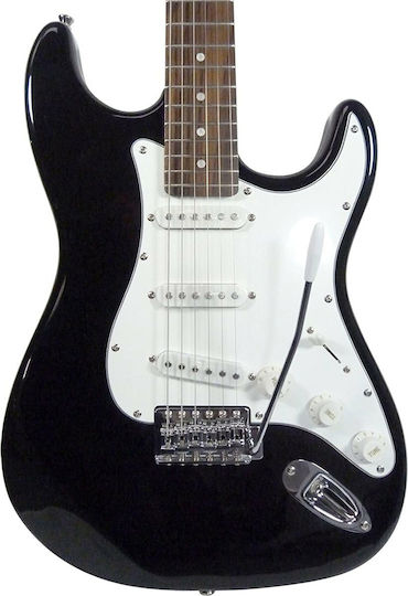 Aria Pro II STG-003 Electric Guitar Stratocaster with SSS Pickup Configuration Black