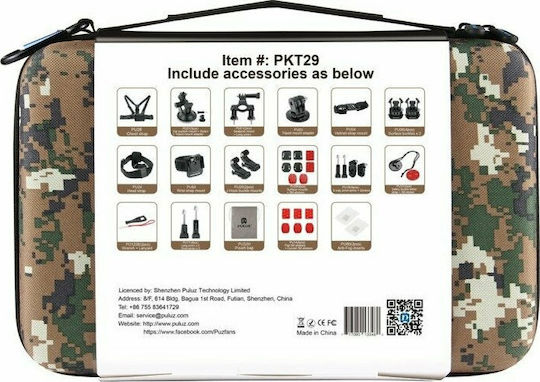 Puluz Kit Set 50 Accesorii pentru Cameră de Acțiune