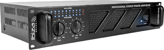 Ibiza Sound AMP800-MKII PA Power Amplifier 2 Channels 600W/4Ω 400W/8Ω with Cooling System Black