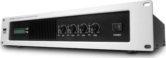 M-PRO Systems VS4250 PA Power Amplifier 4 Channels 250W/4Ω 150W/8Ω with Cooling System Black