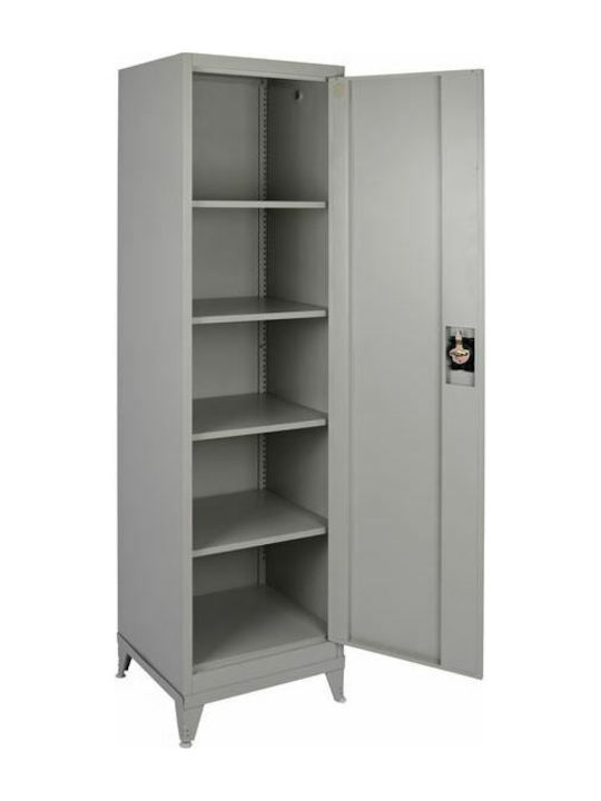 Dulap cu o ușă Metal Galvanizat cu 5 Rafturi 50x45x190.5cm