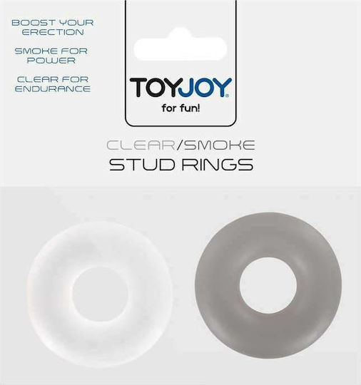 ToyJoy Stud Cock Rings Black & White 2 pcs