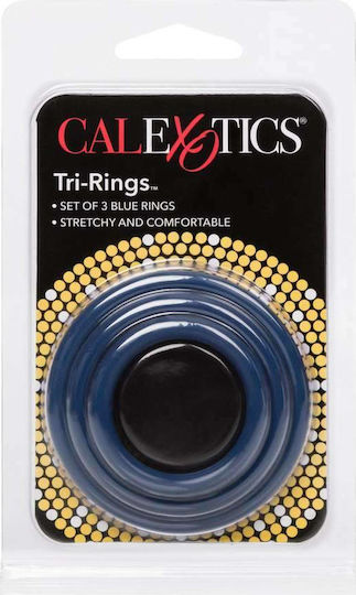 Calexotics Tri Rings Set of 3 Blue