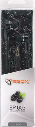 Sbox Ακουστικά Ψείρες In Ear EP-003 Μαύρα