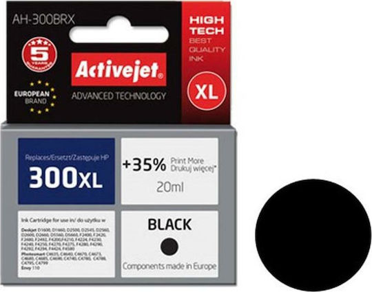 Active Jet Inkjet Printer Compatible Ink HP 300XL CC641EE 20ml Black