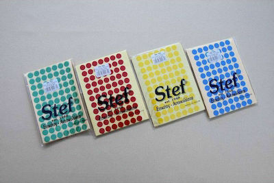 Stef Labels Round Small Adhesive Red Label 19mm 1600pcs 106