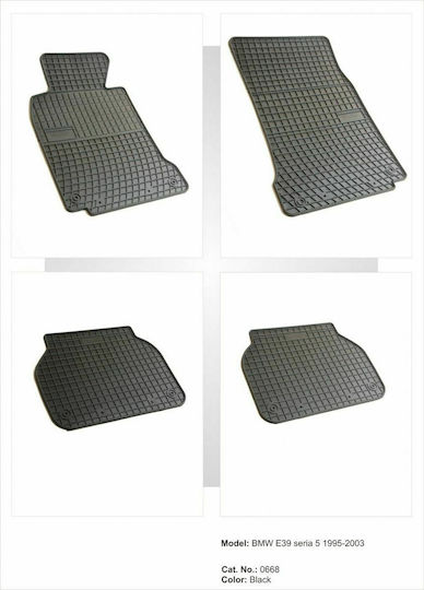 Frogum Set of Front and Rear Mats 4pcs for BMW Series 5 1994-2003 Black